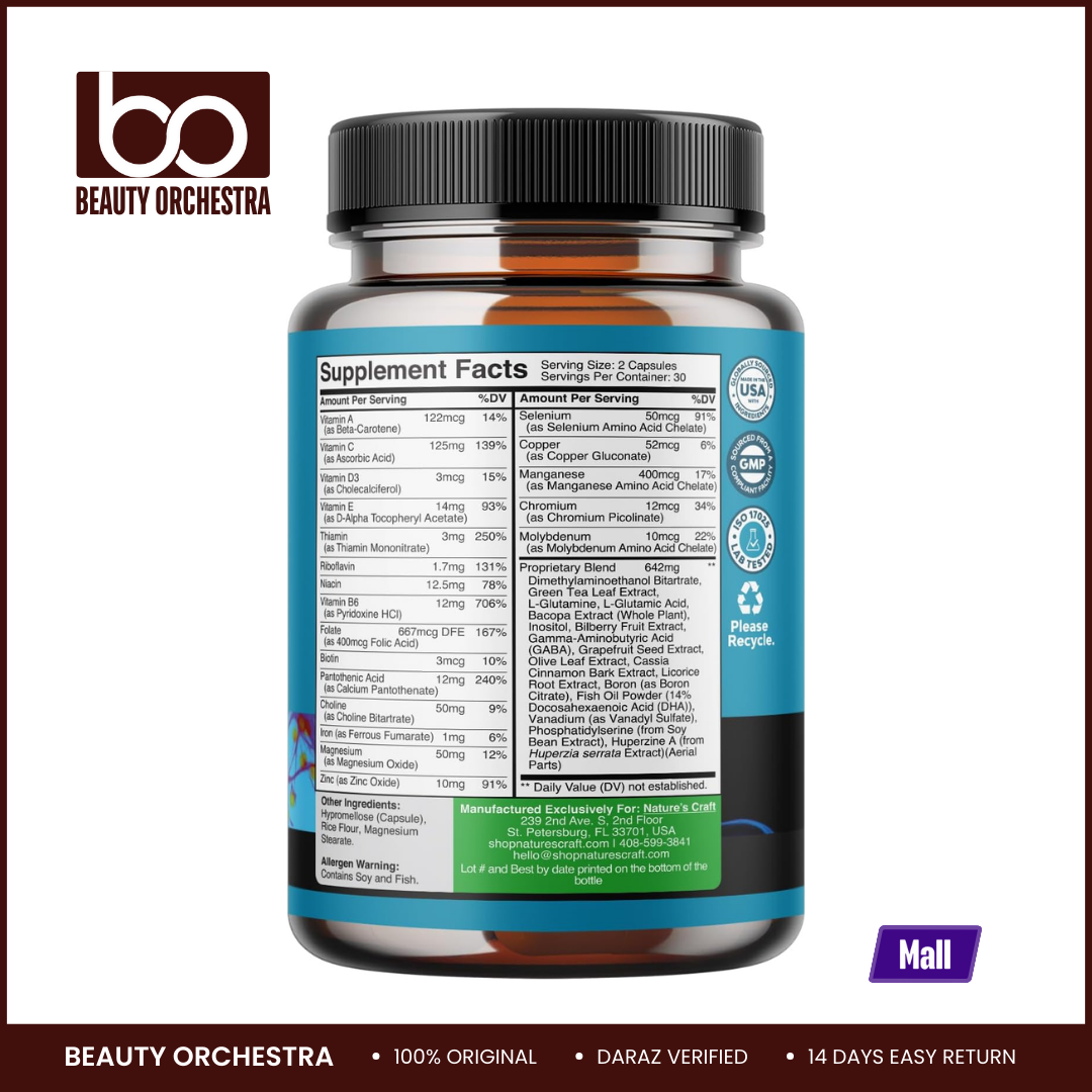 Picture of Nature’s Craft Neuro Health Nootropic Complex - 60 Capsules