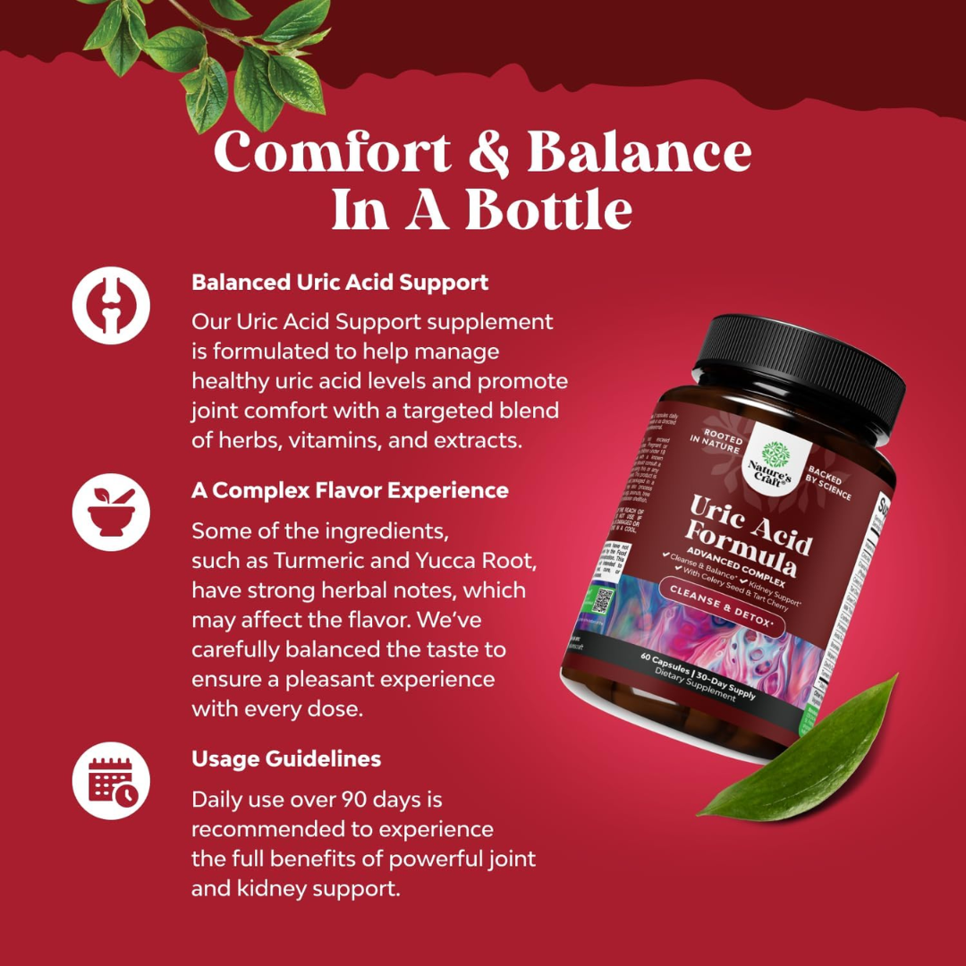 Picture of Nature’s Craft Uric Acid Formula – 60 Capsules