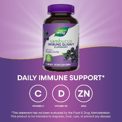 Picture of Nature’s Way Sambucus Elderberry Immune Gummies 60 Gummies