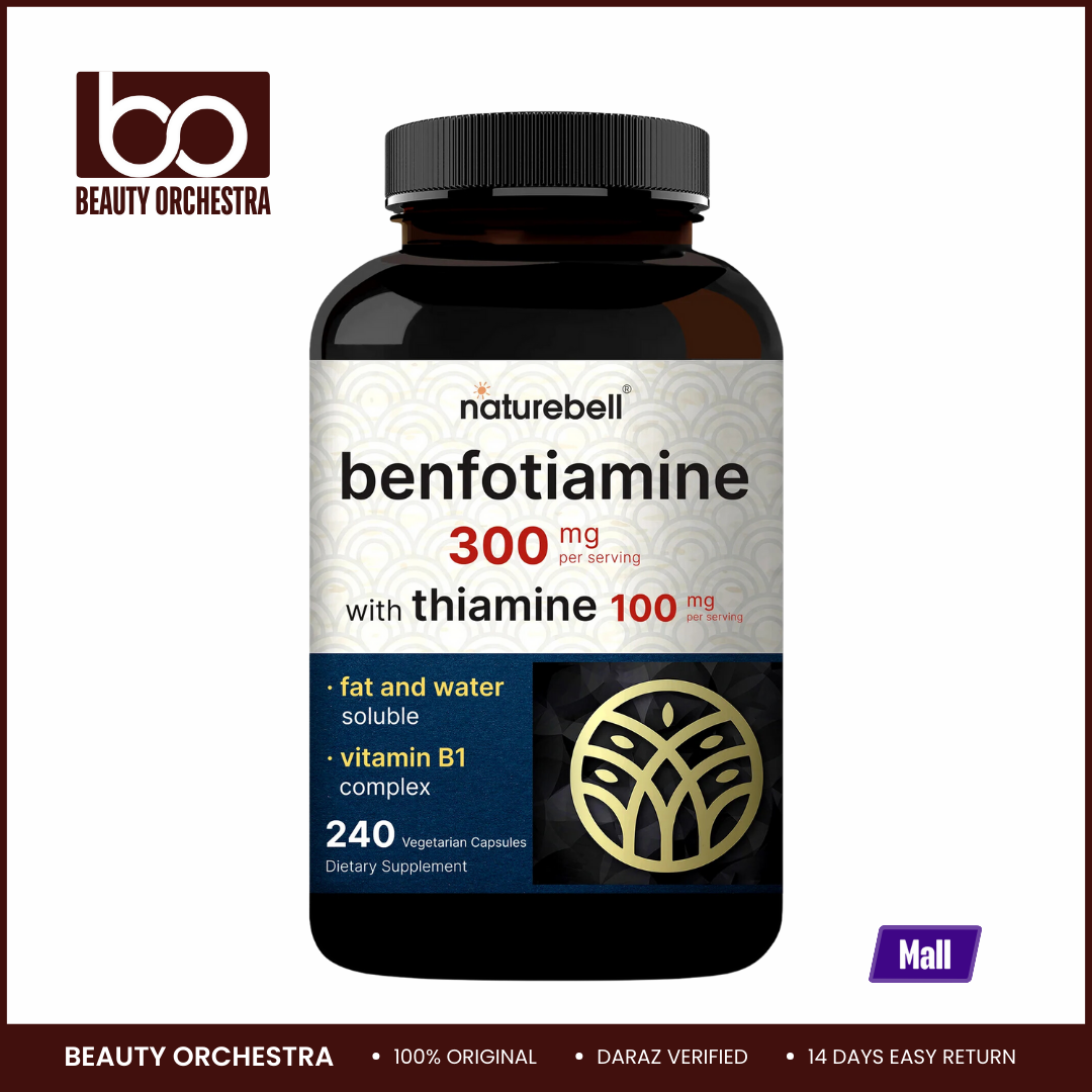 Picture of NatureBell Benfotiamine 300mg With Thiamine 100mg - 240 Veggie Capsules