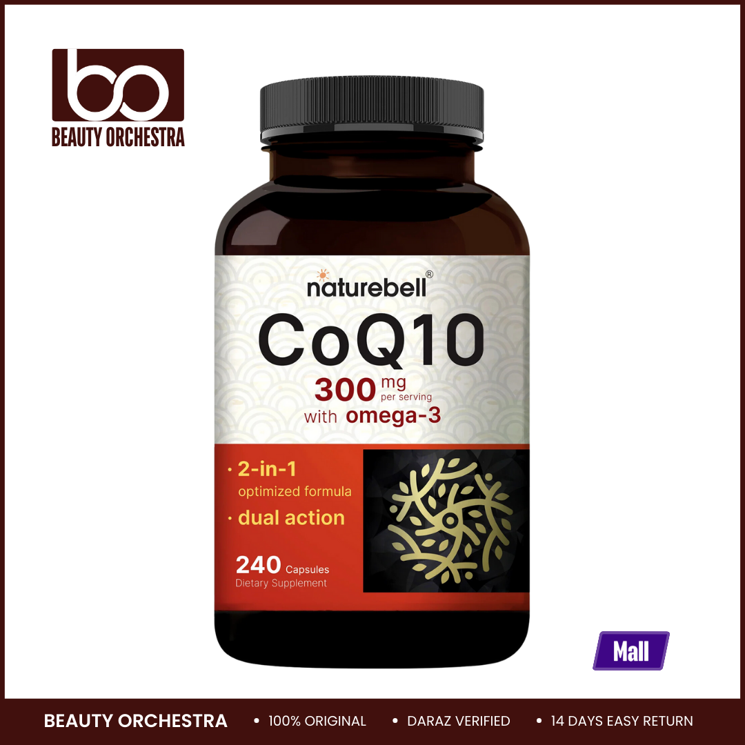Picture of Naturebell CoQ10 (Ubiquinone) 300mg with Omega 3 Fatty Acids - 240 Capsules