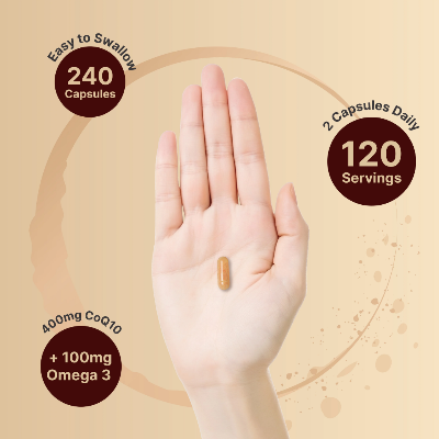 Picture of NatureBell CoQ10 400mg With Omega 3 - 240 Capsules