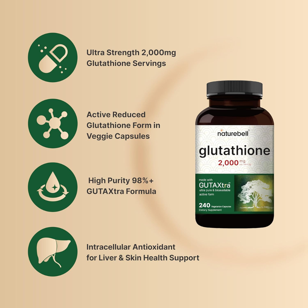 Picture of NatureBell Glutathione 2,000mg - 240 Veggie Capsules