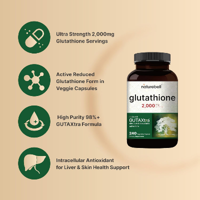 Picture of NatureBell Glutathione 2,000mg - 240 Veggie Capsules