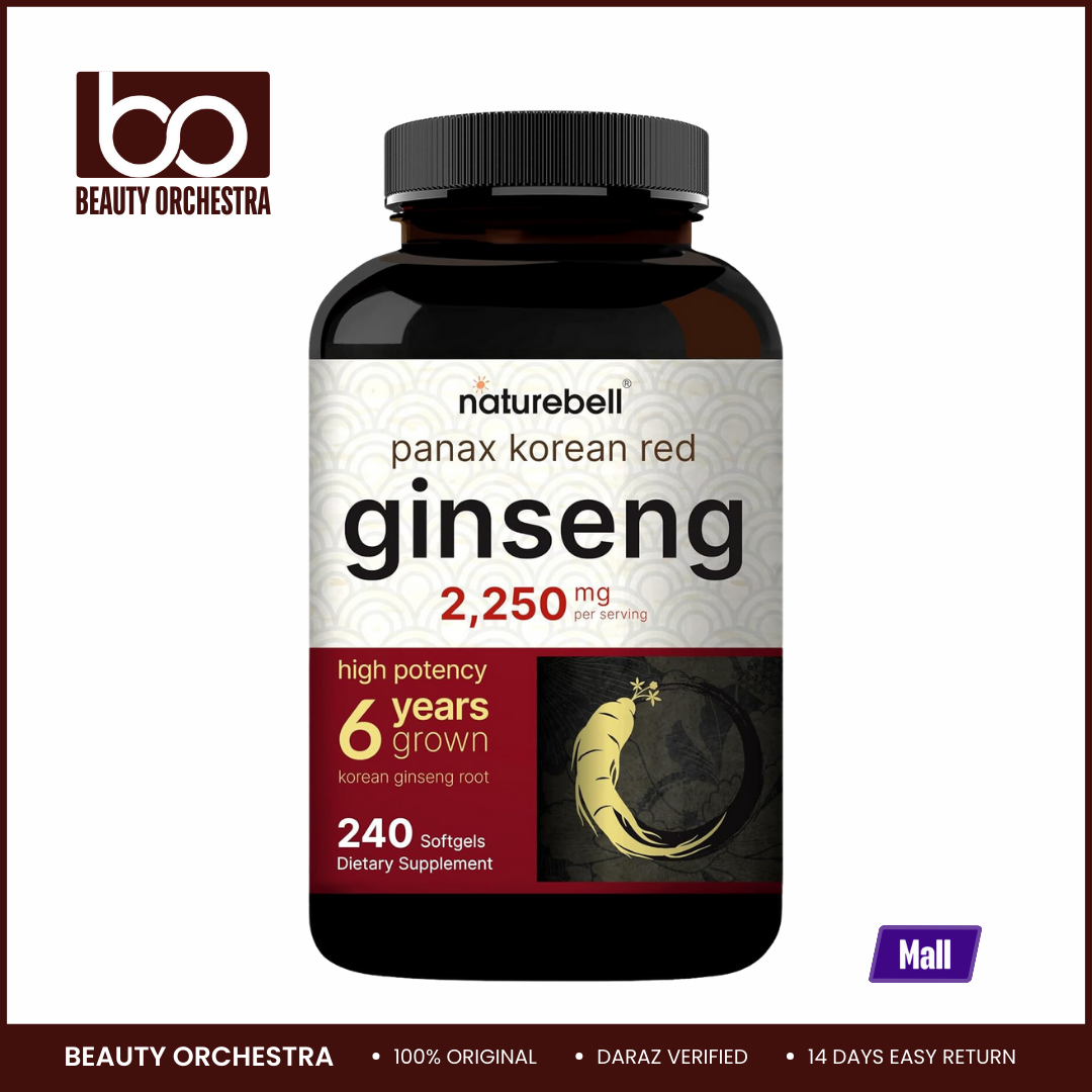 Picture of NatureBell Korean Red Panax Ginseng 2250mg - 240 Softgels
