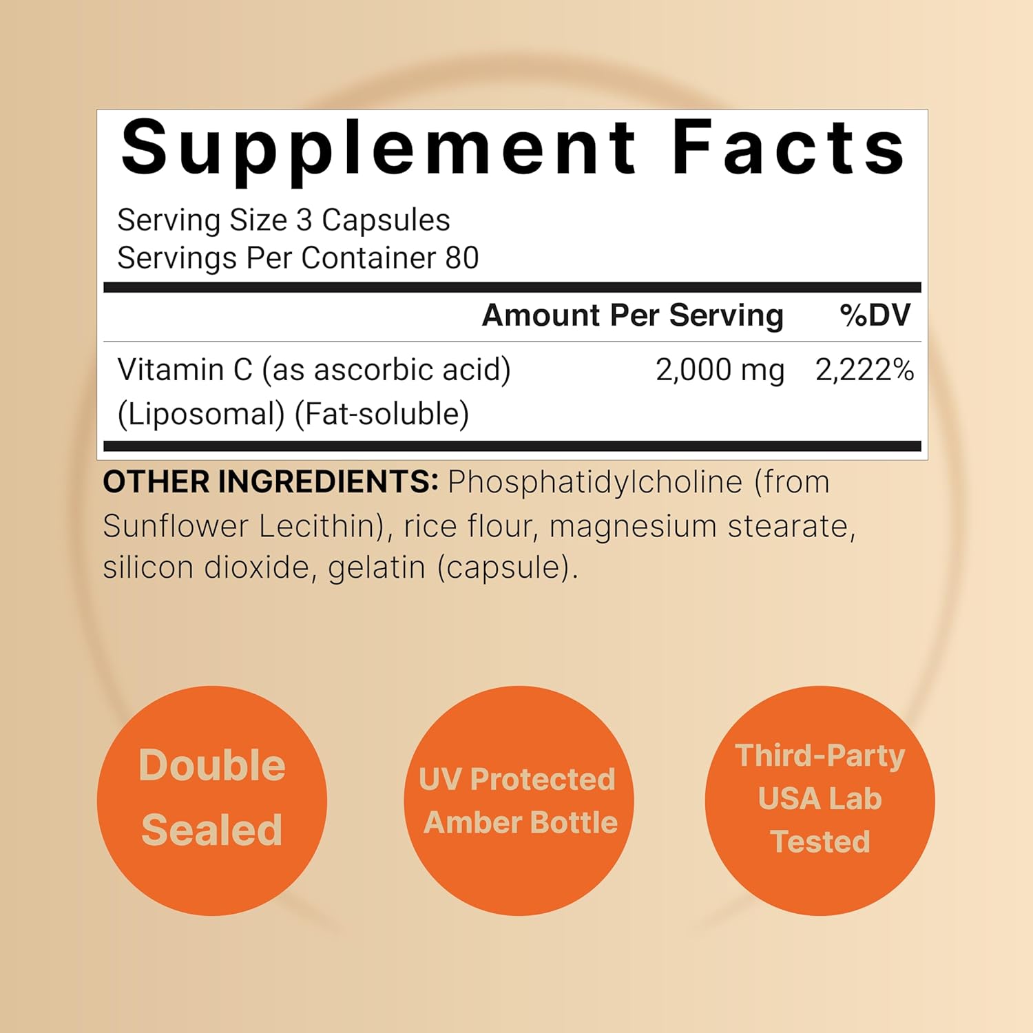 Picture of NatureBell Liposomal Vitamin C 2,000mg Per Serving 240 Capsules