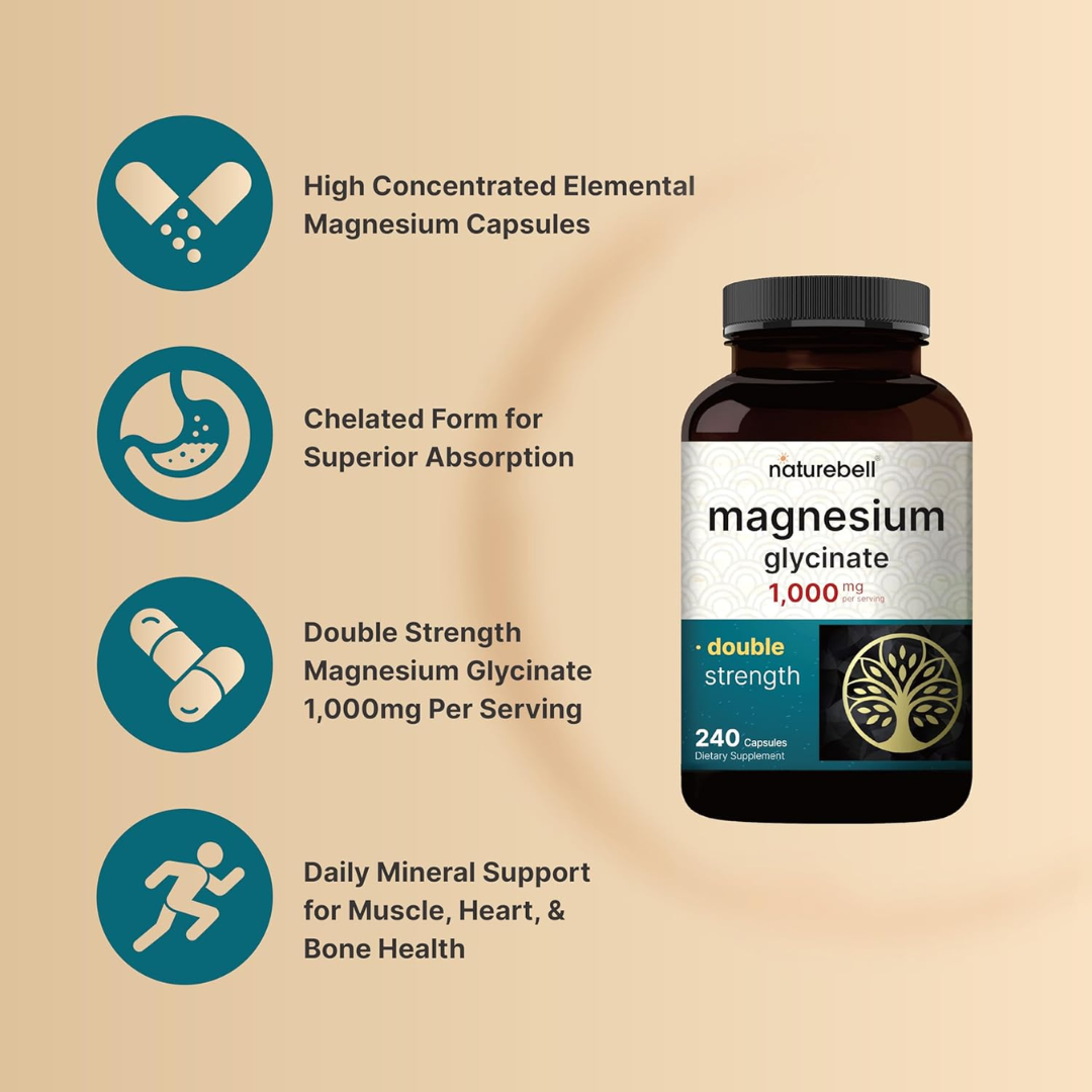 Picture of Naturebell Magnesium Glycinate 1000 mg – 240 Capsules