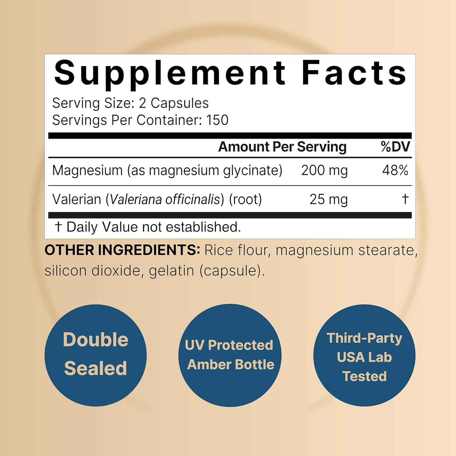 Picture of Naturebell Magnesium Glycinate 200mg for Sleep, with Valerian Root 300 Capsules