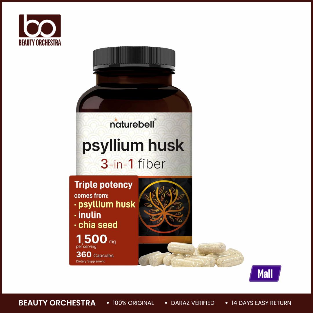 Picture of NatureBell Psyllium Husk 1500mg Per Serving 360 Capsules