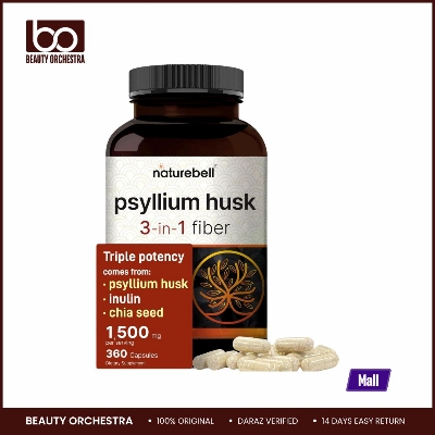 Picture of NatureBell Psyllium Husk 1500mg Per Serving 360 Capsules