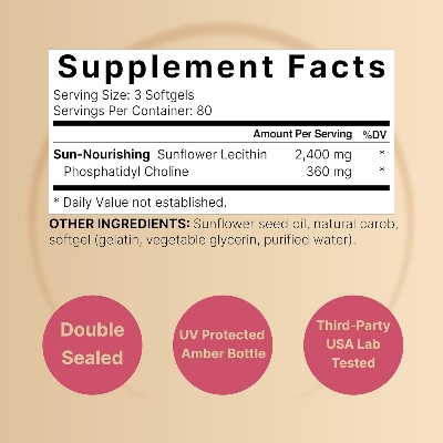 Picture of NatureBell Sunflower Lecithin 2,400mg 240 Softgels