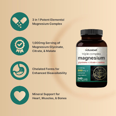 Picture of NatureBell Triple Complex Magnesium 300mg – 240 Capsules