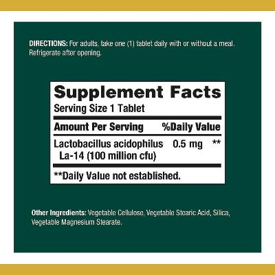 Picture of Nature's Bounty Acidophilus Probiotic - 100 Tablets