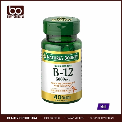 Picture of Nature's Bounty B12 5000mcg - 40 Quick Dissolve Tablets