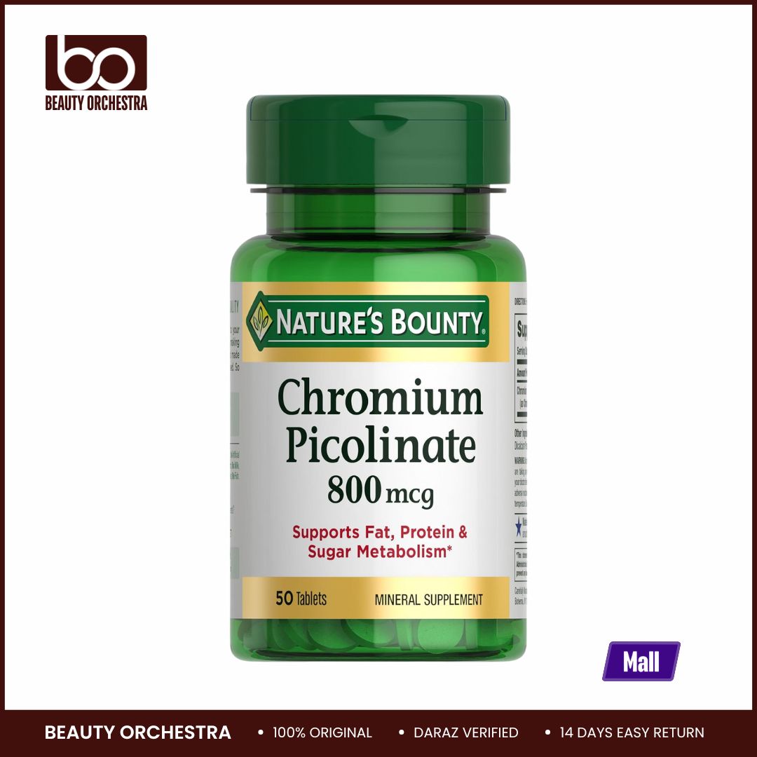 Picture of Nature's Bounty Chromium Picolinate 800 mcg 50 Tablets