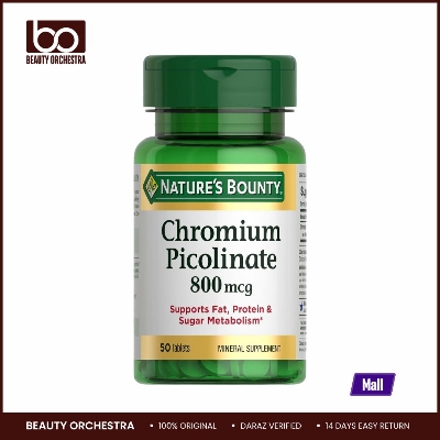 Picture of Nature's Bounty Chromium Picolinate 800 mcg 50 Tablets