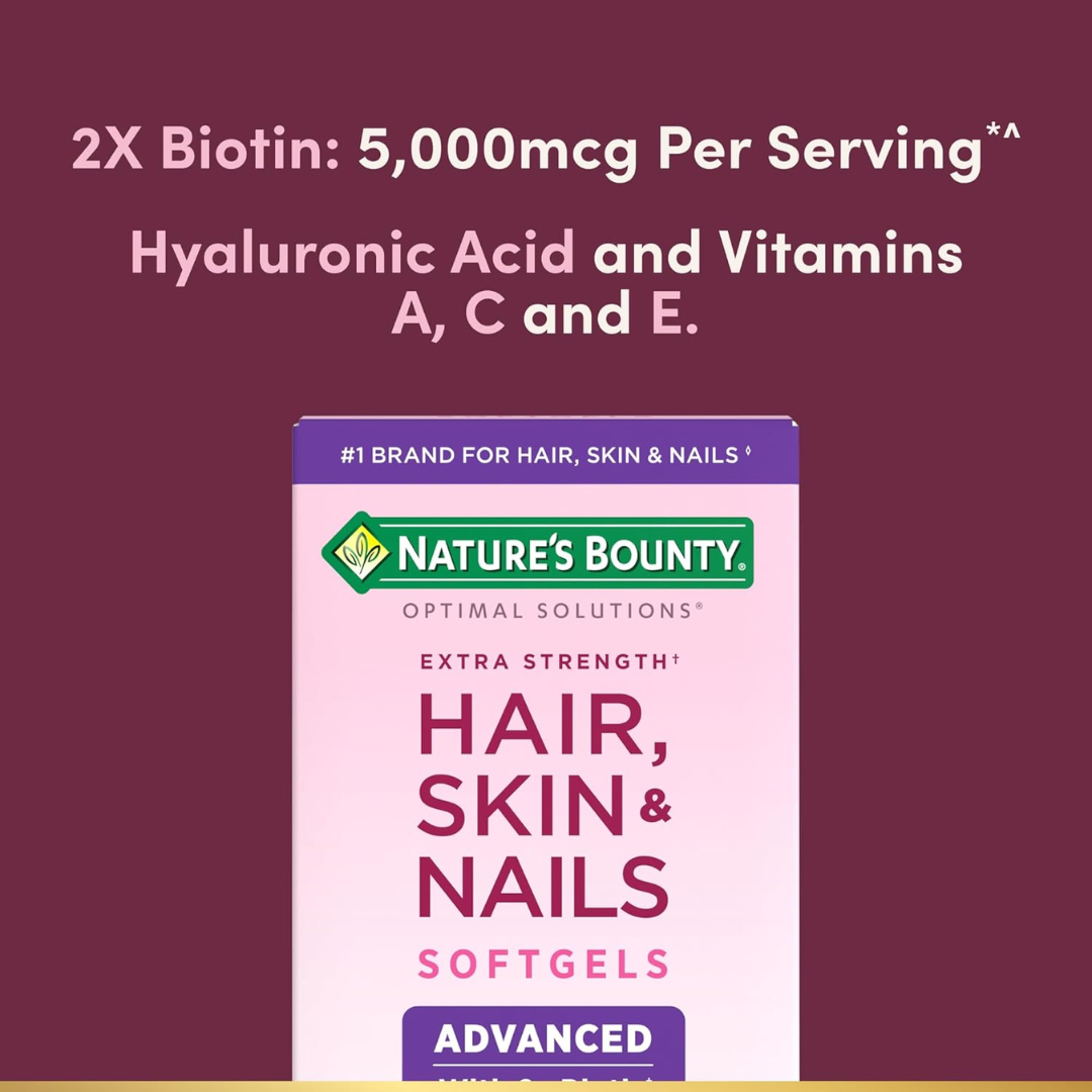 Picture of Nature's Bounty Extra Strength Hair, Skin & Nails 5000 mcg - 150 Softgels