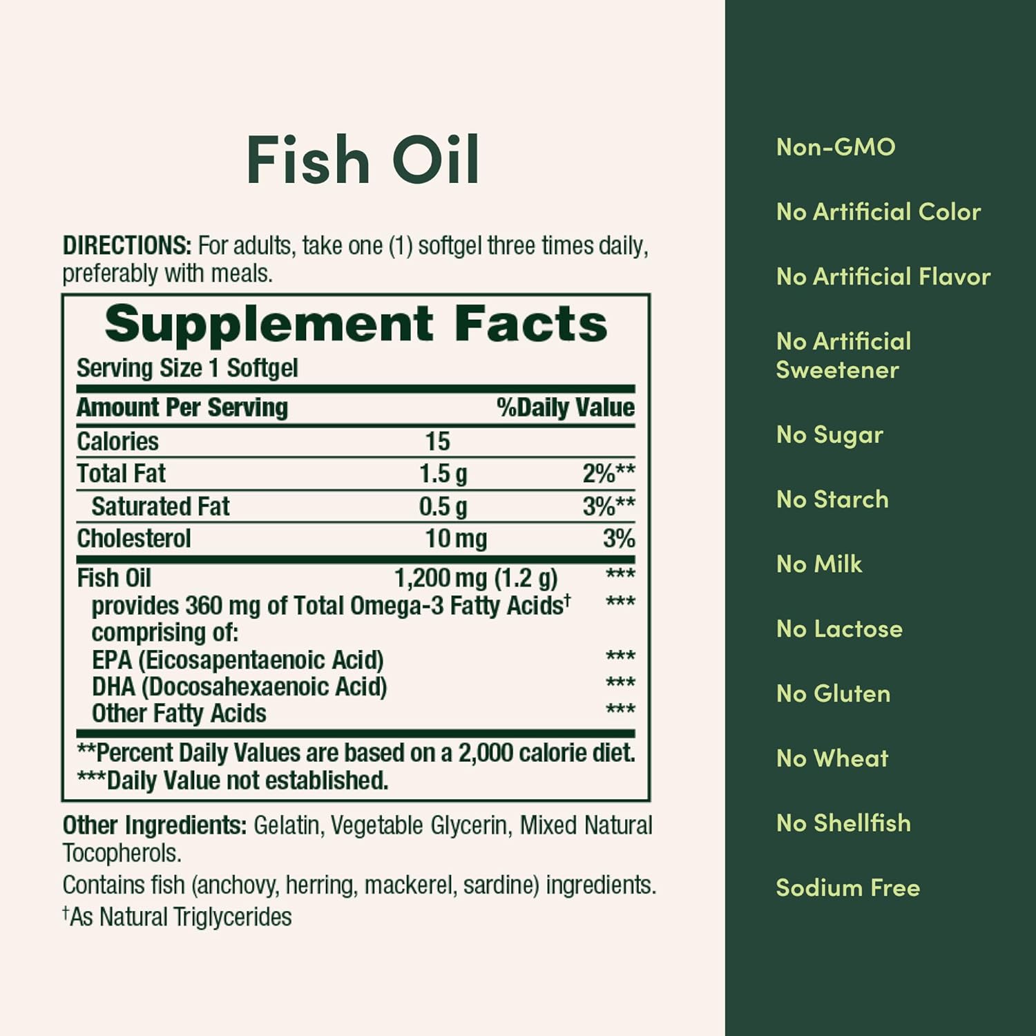 Picture of Nature's Bounty Fish Oil Supports Heart Health 1200 Mg 360 Mg Omega-3 Rapid Release Softgels 200 Softgels