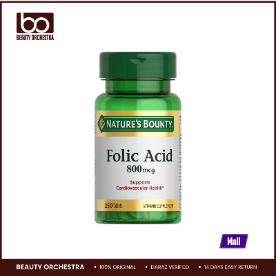 Picture of Nature's Bounty Folic Acid 800mcg - 250 Tablet