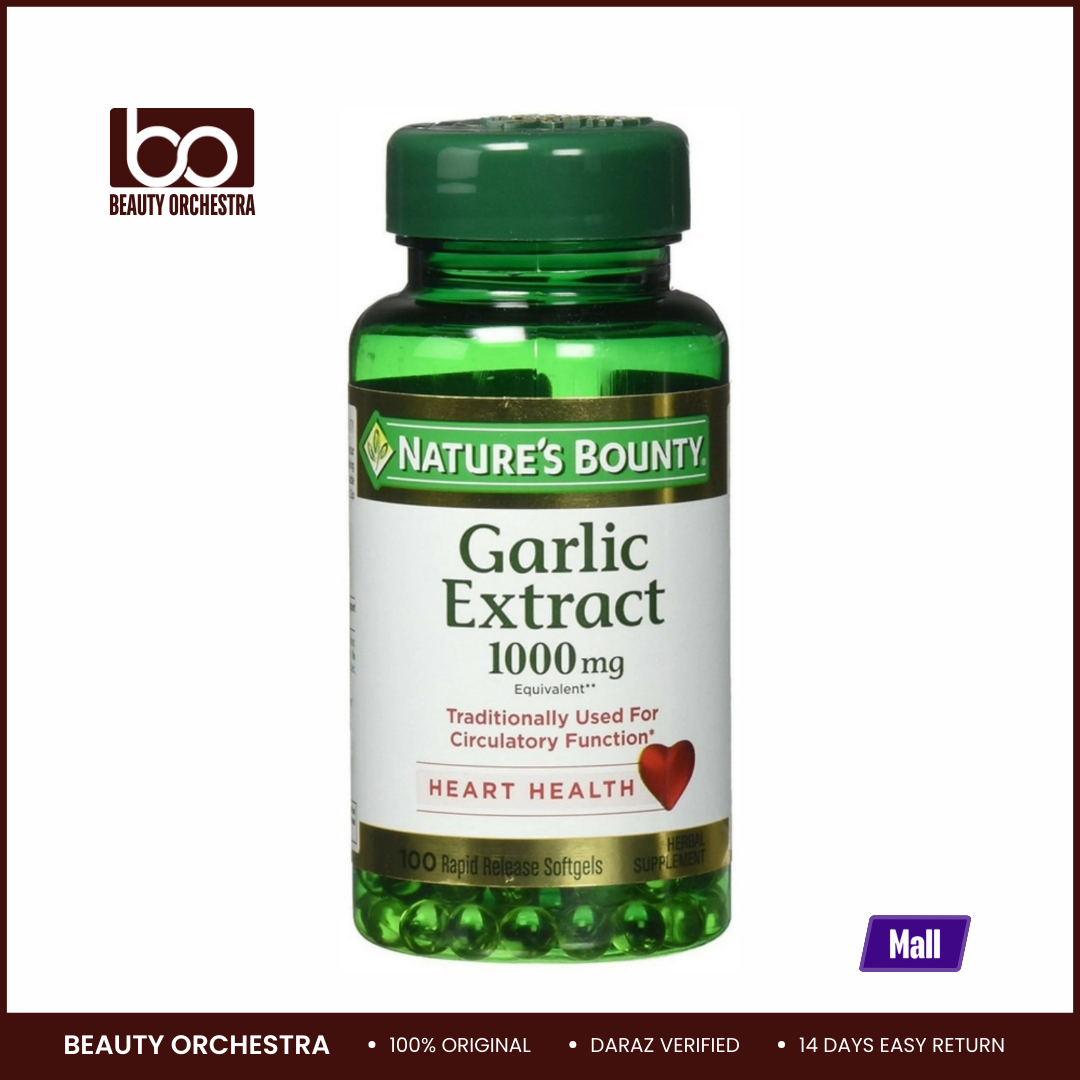 Picture of Nature's Bounty Garlic Extract 1000 mg - 100 Softgels