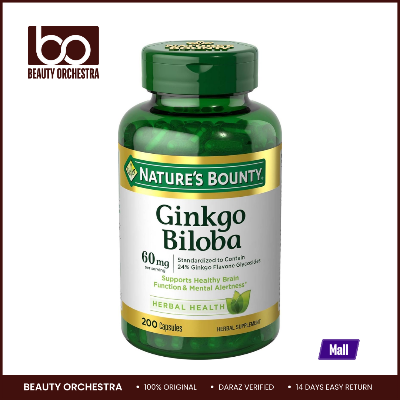 Picture of Nature's Bounty Ginkgo Biloba 60mg - 200 Capsules