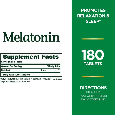Picture of Nature's Bounty Melatonin 1mg - 180 Tablets