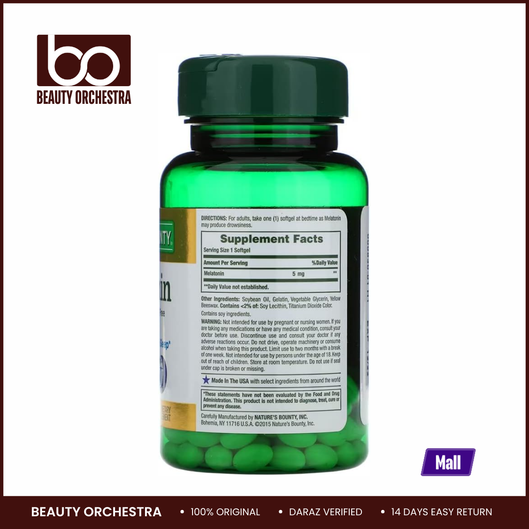Picture of Nature's Bounty Melatonin 5 mg - 90 Softgels