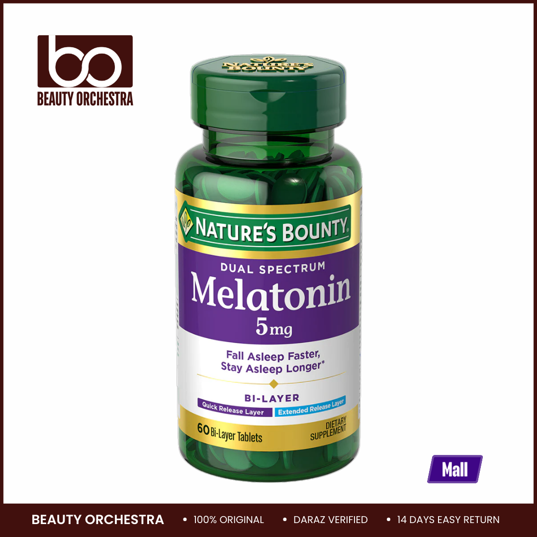 Picture of Nature's Bounty Melatonin 5mg Dual Spectrum - 60 Bi-Layer Tablets