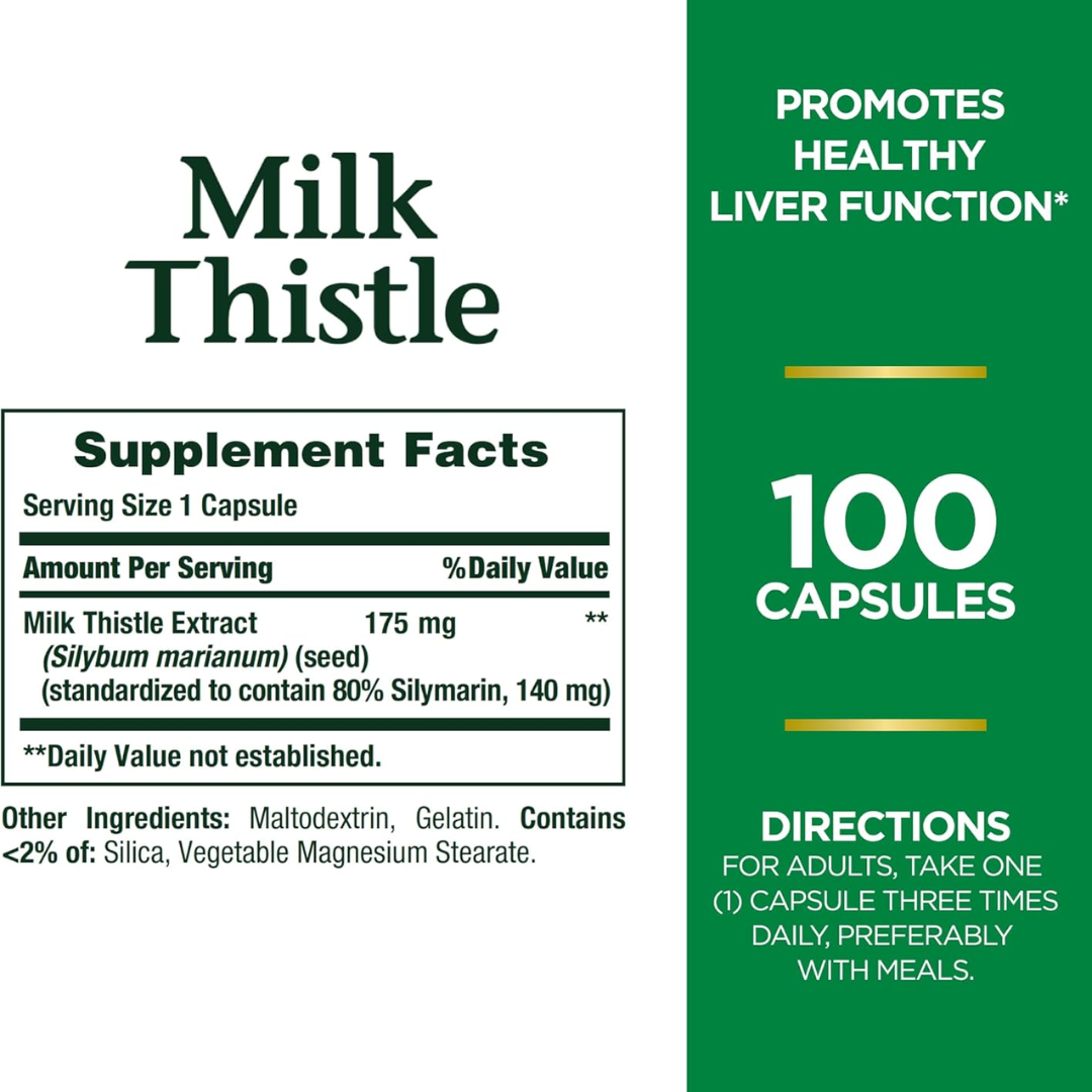 Picture of Nature's Bounty Milk Thistle 175mg - 100 Capsules