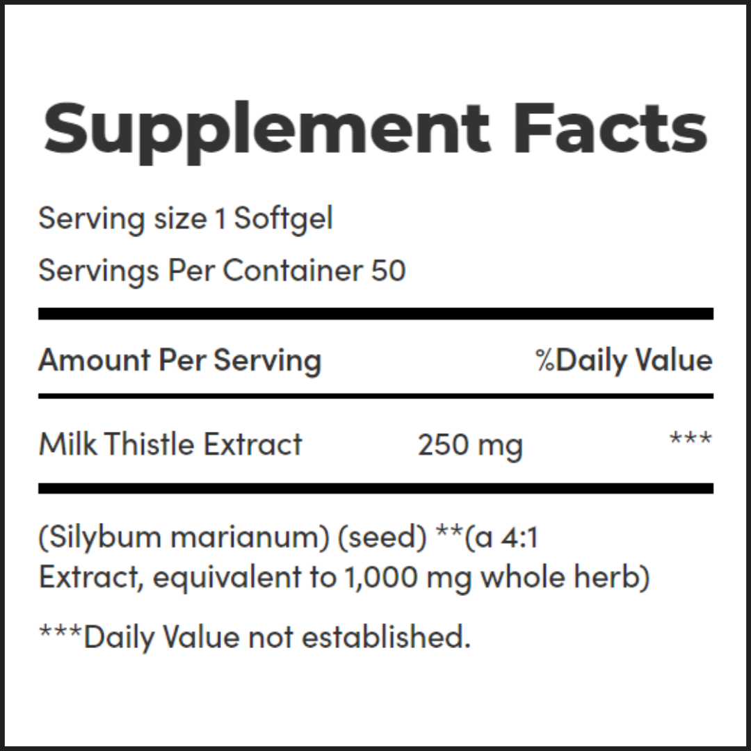 Picture of Nature's Bounty Milk Thistle Extract 1000mg - 50 Softgels