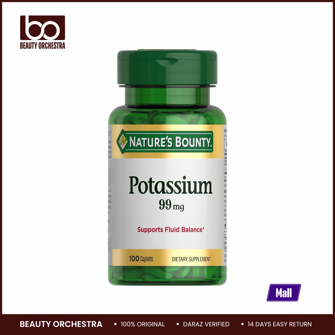 Picture of Nature's Bounty Potassium 99mg Supports Fluid Balance and Muscle Activity 100 Vegetarian Caplets