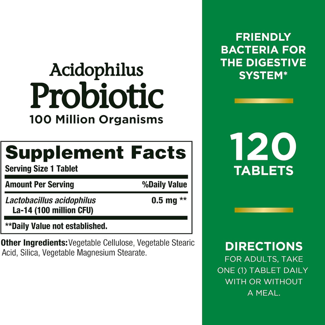 Picture of Nature's Bounty Probiotic Acidophilus - 120 Tablets