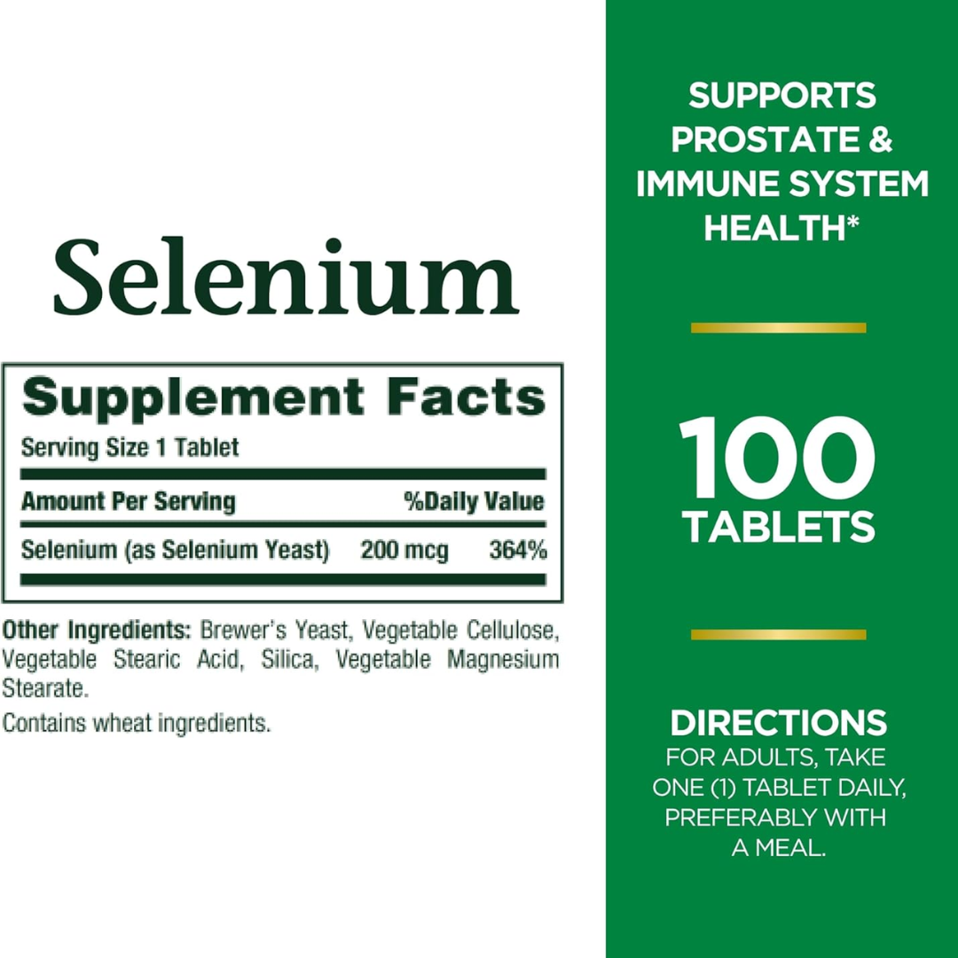 Picture of Nature's Bounty Selenium 200mcg - 100 Tablets