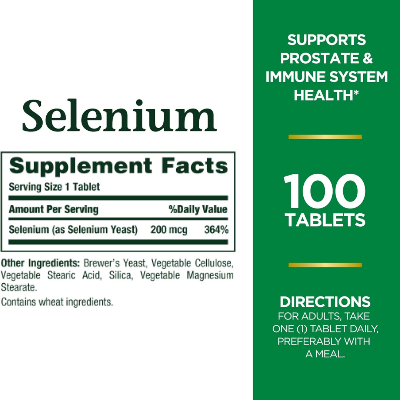 Picture of Nature's Bounty Selenium 200mcg - 100 Tablets