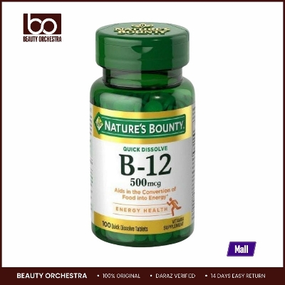 Picture of Nature's Bounty Vitamin B12 500 mcg 100 quick dissolve tablets
