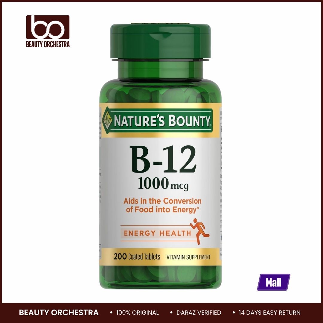 Picture of Nature's Bounty Vitamin B12 Supports Energy Metabolism Tablets 1000mcg 200 Coated Tablets