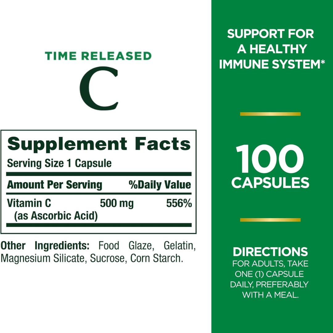 Picture of Nature's Bounty Vitamin C 500mg - 100 Capsules