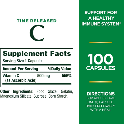 Picture of Nature's Bounty Vitamin C 500mg - 100 Capsules