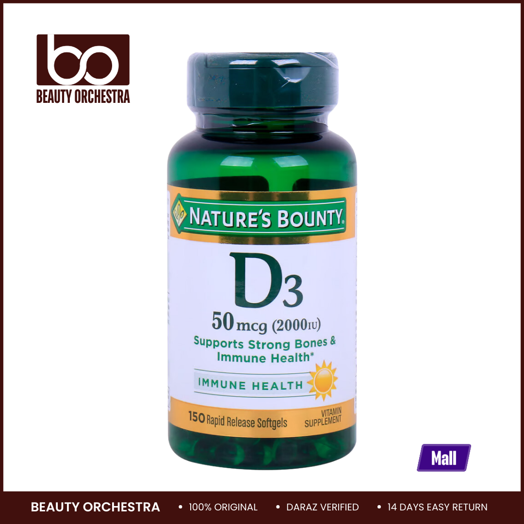Picture of Nature's Bounty Vitamin D3 - 2000 IU - 150 Softgels (50 mcg)