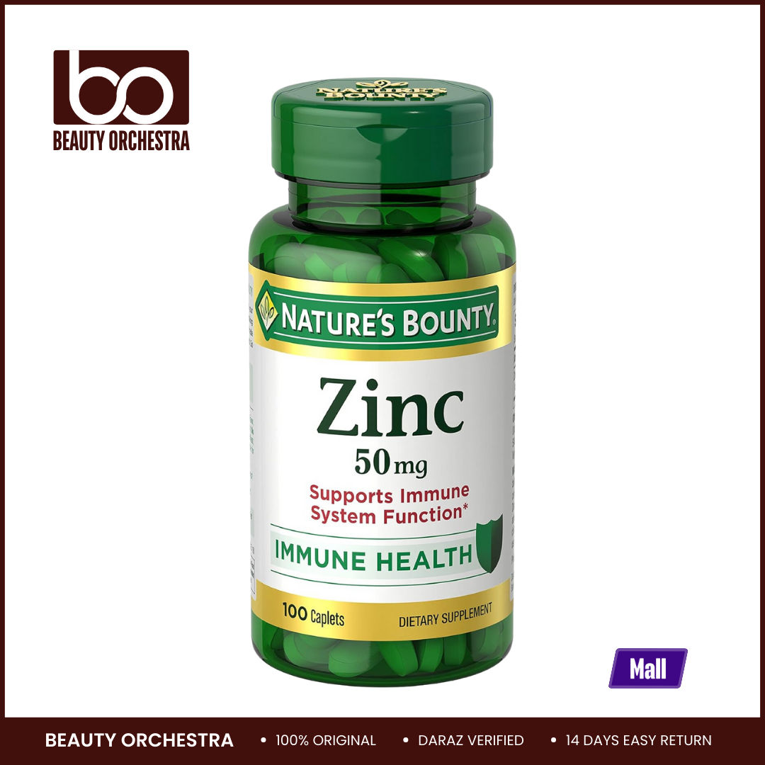Picture of Nature's Bounty Zinc Supplement 50 Mg 100 Caplets