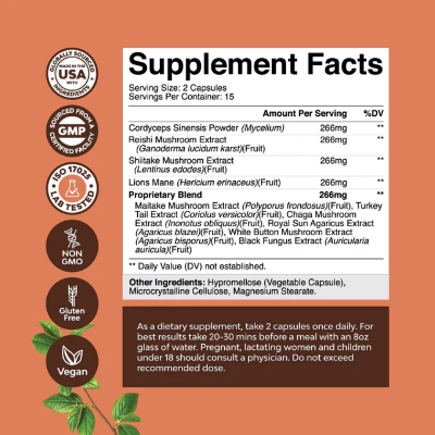 Picture of Nature's Craft Mushroom Complex - 60 Capsules