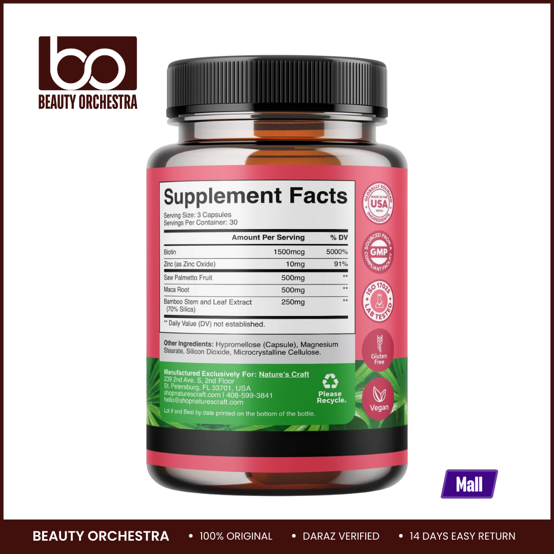 Picture of Nature's Craft Women's Saw Palmetto 500mg - 90 Capsules