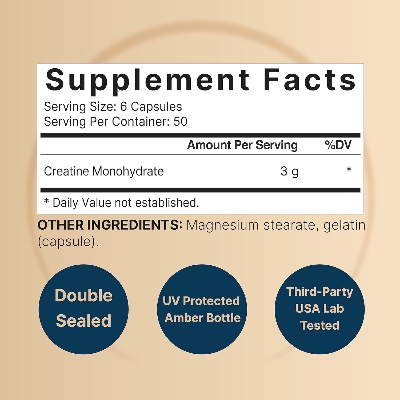 Picture of Neaturebell Creatine Monohydrate Capsules 3,000mg Per Serving 300 Capsules