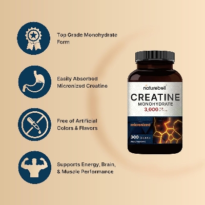 Picture of Neaturebell Creatine Monohydrate Capsules 3,000mg Per Serving 300 Capsules