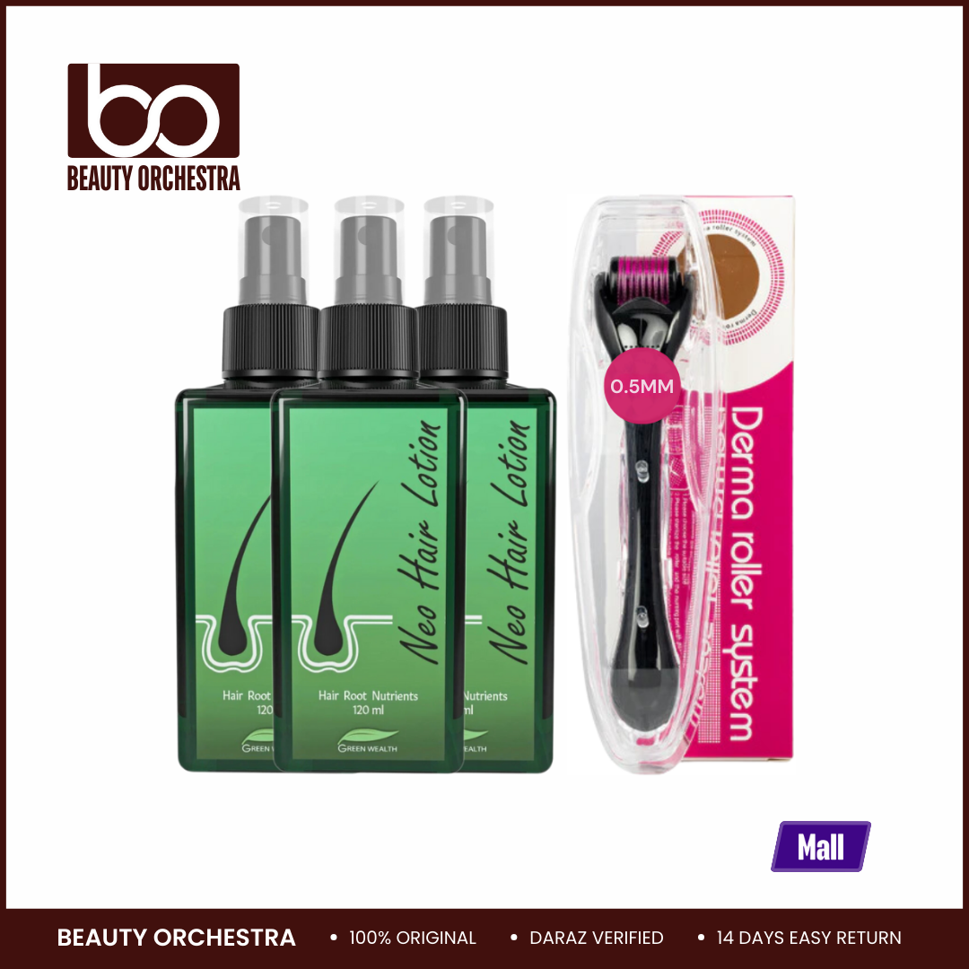 Picture of Neo Hair Lotion 3pc With 0.5mm DRS Derma Roller For Awesome Hair Growth