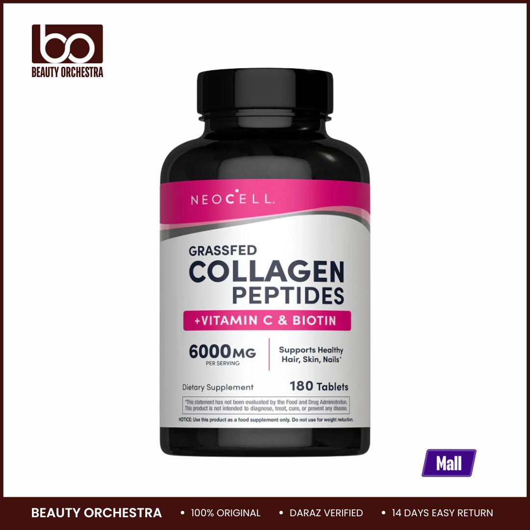Picture of Neocell Grassfed Collagen + Vitamin C & Biotin for Healthy Skin, Hair, Nail & Joint Support - 180 Tablets