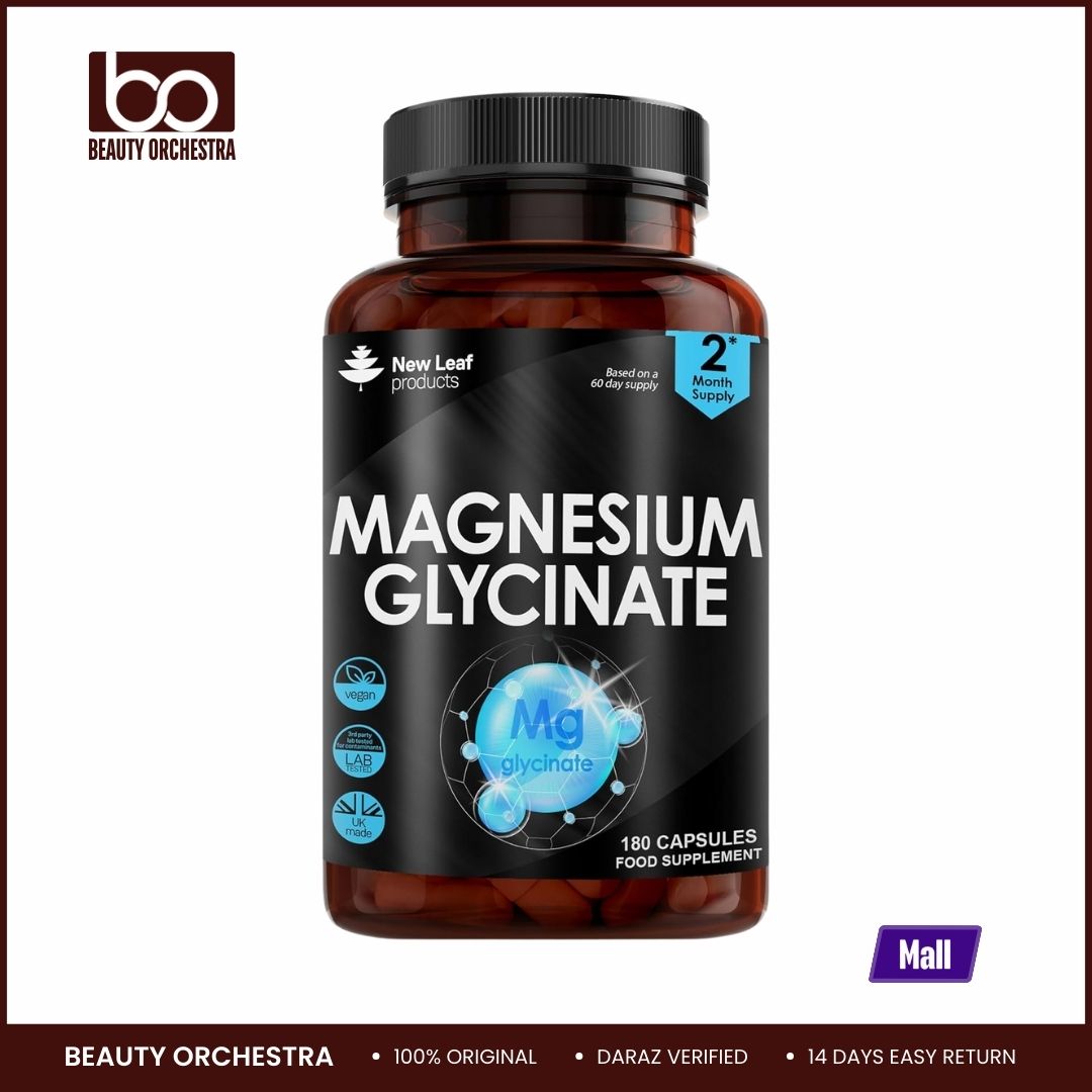 Picture of New Leaf Magnesium Glycinate Supplements - Pure Active Ingredient - 180 Capsules
