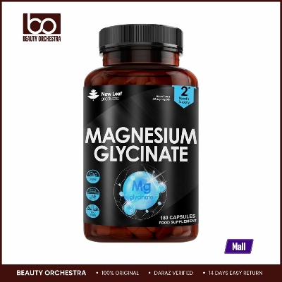 Picture of New Leaf Magnesium Glycinate Supplements - Pure Active Ingredient - 180 Capsules