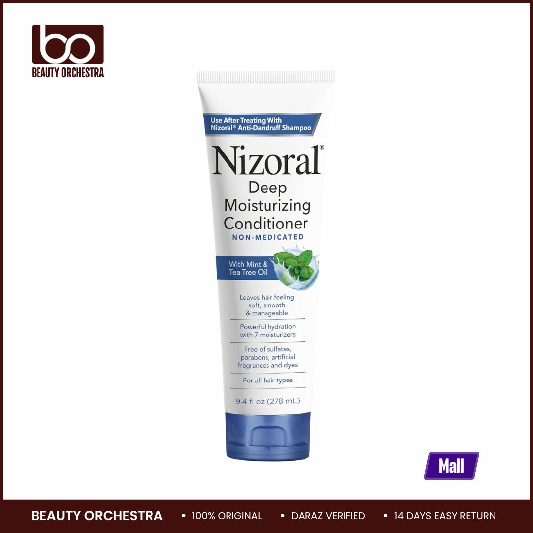 Picture of Nizoral Deep Moisturizing Conditioner with Mint & Tea Tree Oil for All Hair Types - Free of Sulfates, Parabens, Artificial Fragrances and Dyes, 9.4 oz (278 ml)