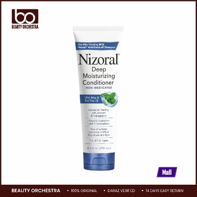 Picture of Nizoral Deep Moisturizing Conditioner with Mint & Tea Tree Oil for All Hair Types - Free of Sulfates, Parabens, Artificial Fragrances and Dyes, 9.4 oz (278 ml)